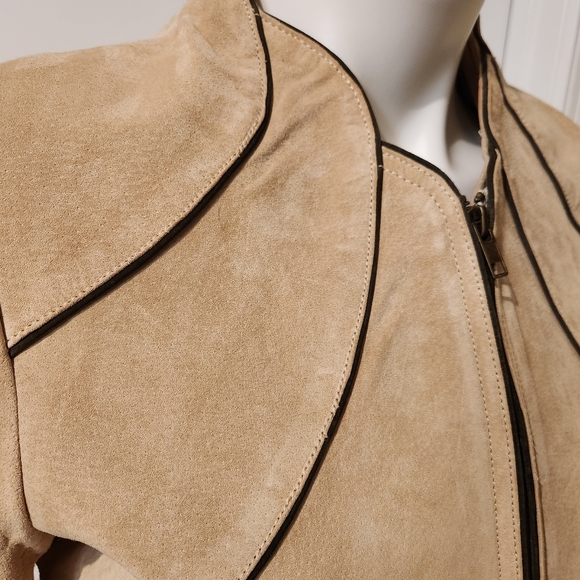 Monterra medium suede cream jacket - Picture 5 of 7